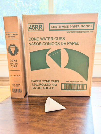 White Paper Cone Cups, 5000/Case